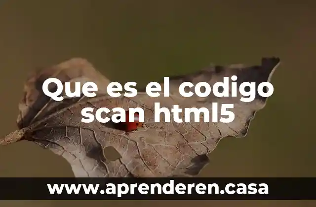 Que es el codigo scan html5
