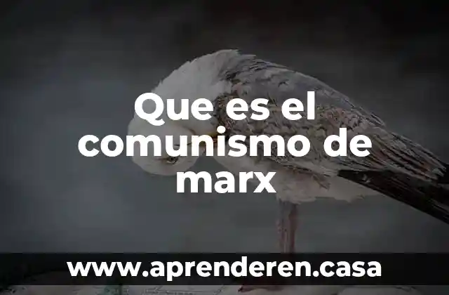 Que es el comunismo de marx