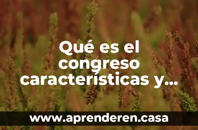 Qué es el congreso características y elementos