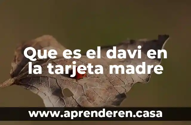 Que es el davi en la tarjeta madre