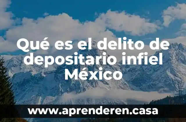 Que es la premeditacion en mexico 6 Qué es el delito de depositario infiel México