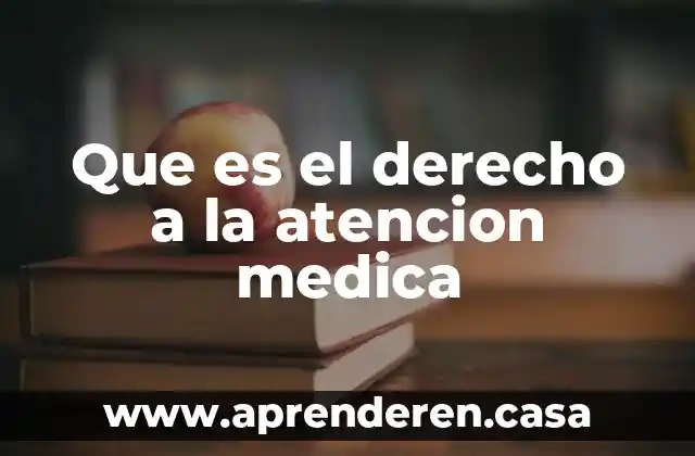 Que es el derecho a la atencion medica