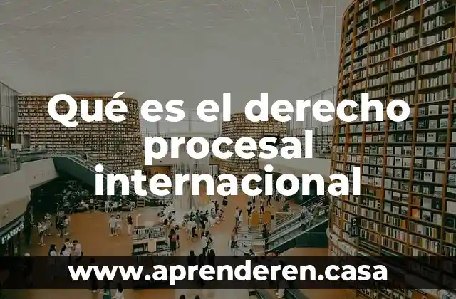 Qué es el derecho procesal internacional