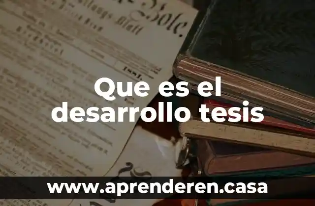 Que es el desarrollo tesis