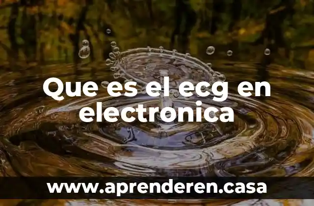 Que es el ecg en electronica