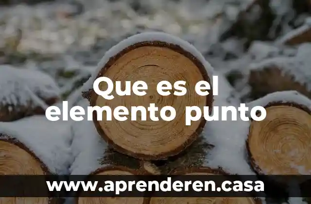 Que es el elemento punto