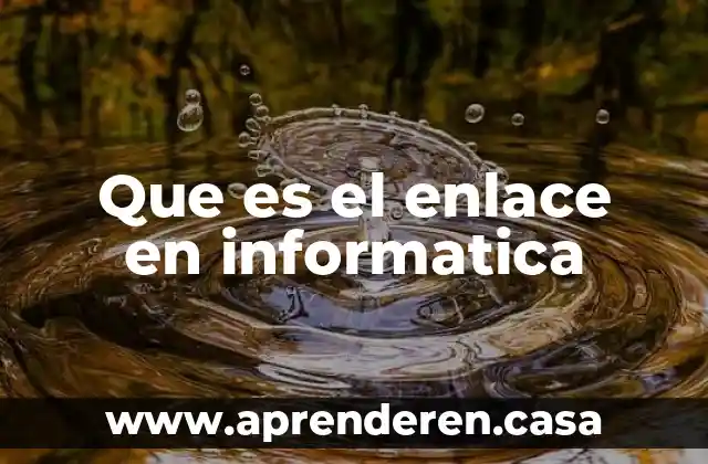Que es el enlace en informatica