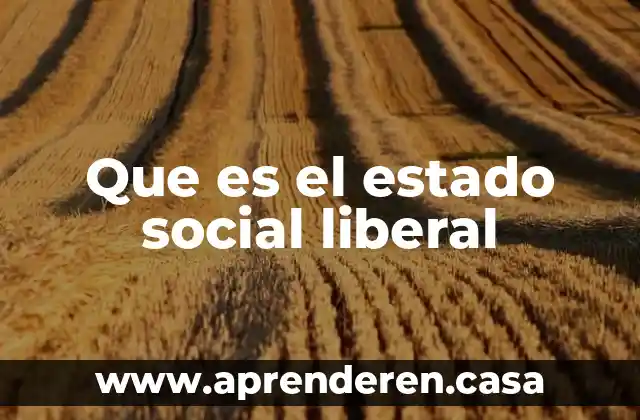 Que es el estado social liberal