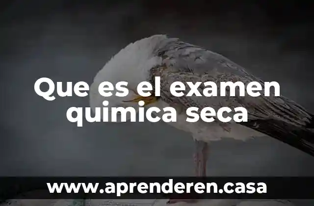 Que es el examen quimica seca