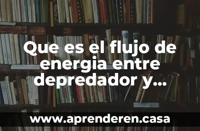 Que es el flujo de energia entre depredador y presa