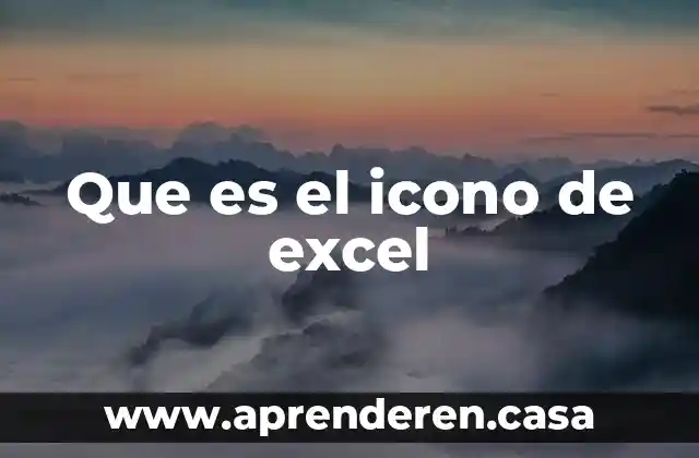 Que es el icono de excel