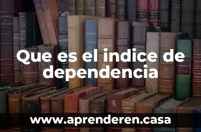 Que es el indice de dependencia