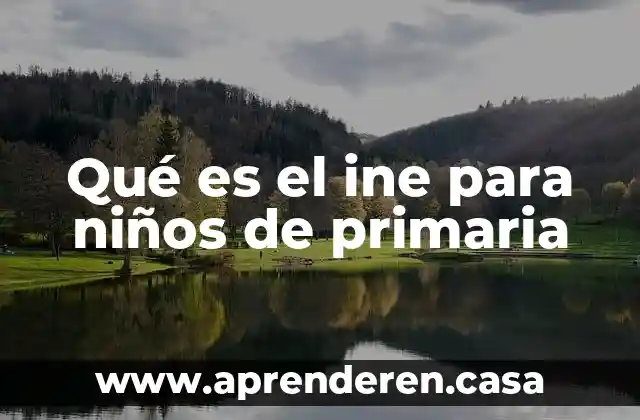 Qué es el ine para niños de primaria
