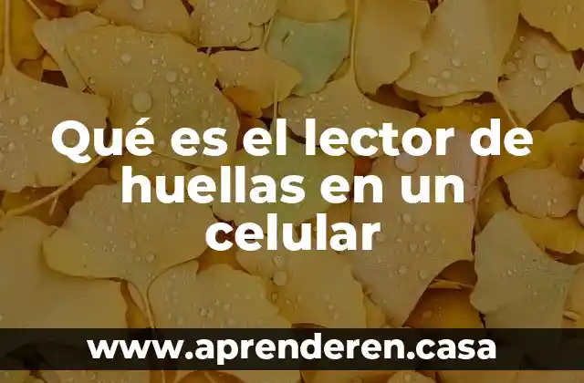 Qué es el lector de huellas en un celular