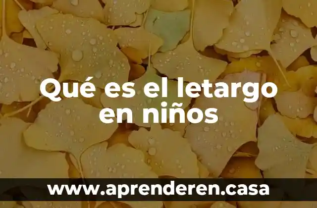 Que es la teoria del big bag para los niños 7 Qué es el letargo en niños