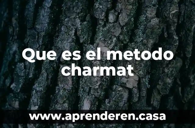 Que es el metodo charmat