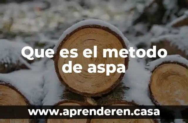 Que es el metodo de aspa