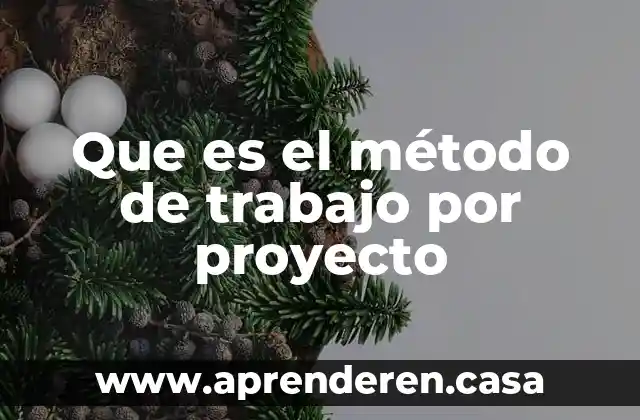 Qué es trabajo tecnología 5 Que es el método de trabajo por proyecto