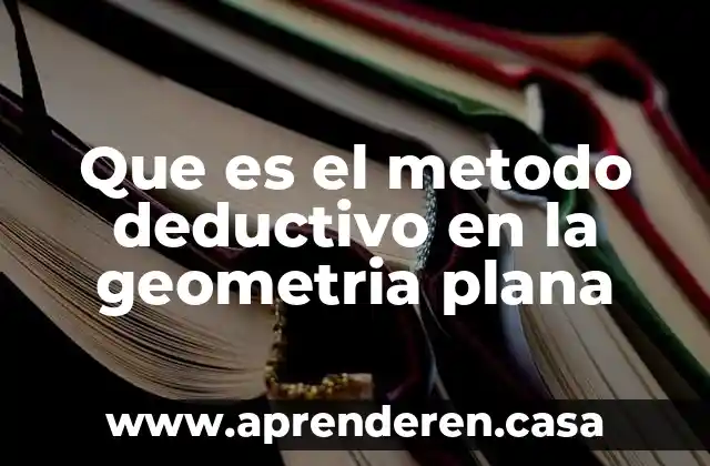 Que es el metodo deductivo en la geometria plana