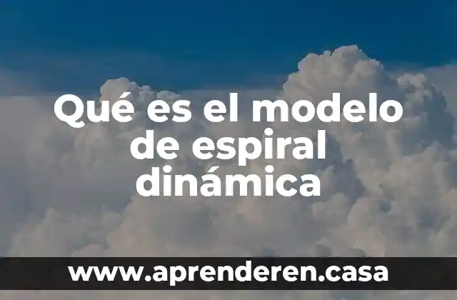 Qué es el modelo de espiral dinámica