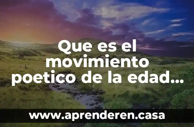Que es el movimiento poetico de la edad media