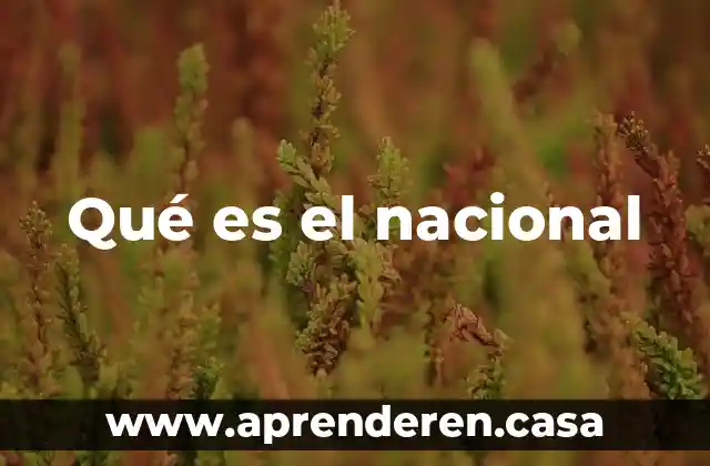 Qué es el nacional