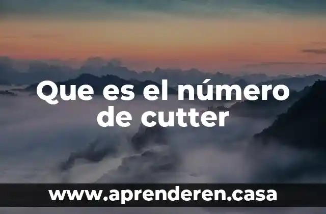Qué es este número 5550622685 3 Que es el número de cutter