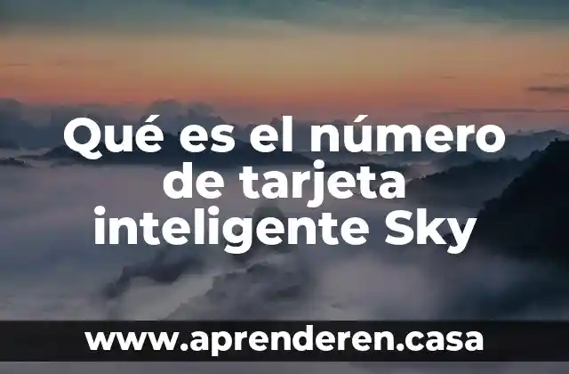 Qué es el número de tarjeta inteligente Sky