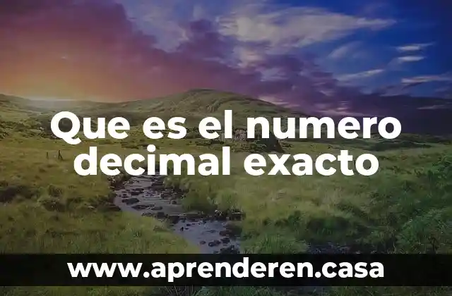 Que es numero exterior e interior de un domicilio ejemplo 5 Que es el numero decimal exacto