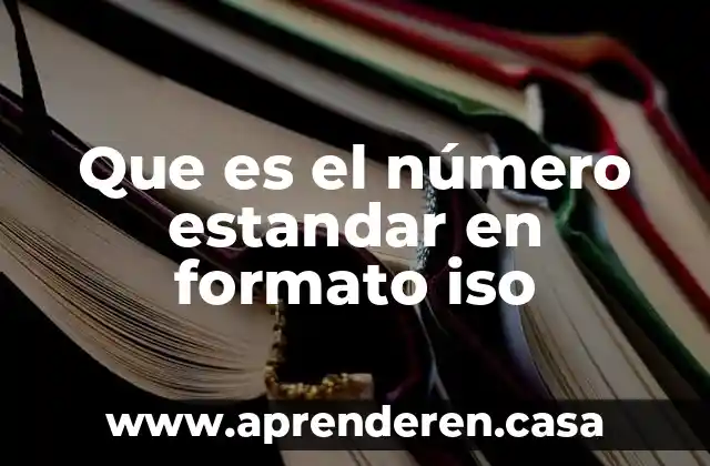 Que es el número estandar en formato iso