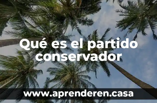 Qué es el partido de morena 8 Qué es el partido conservador