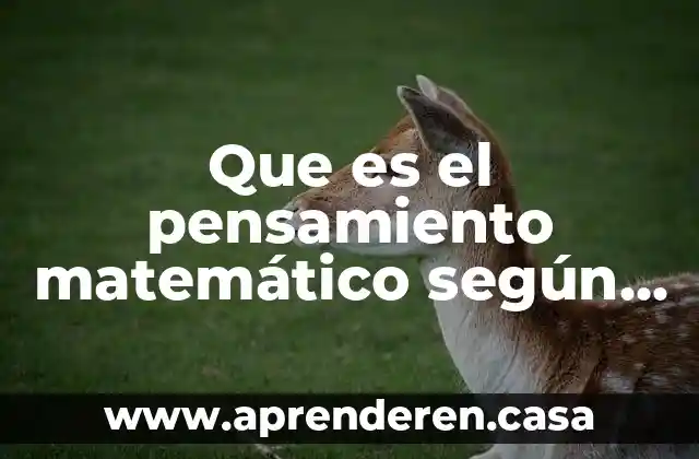 Que es el pensamiento matemático según Ausubel