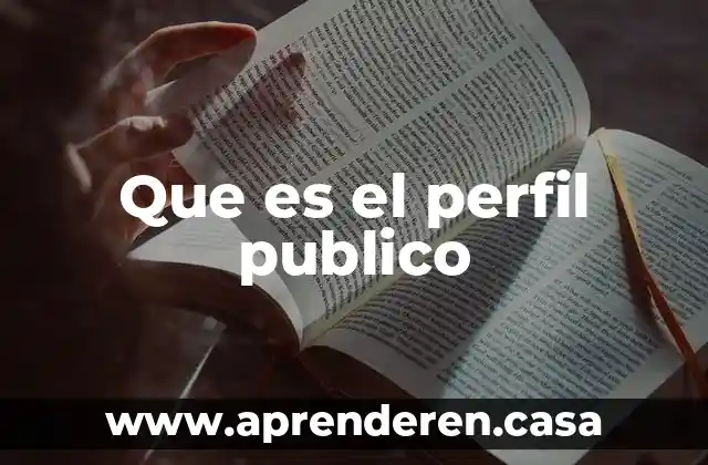 Que es el perfil publico