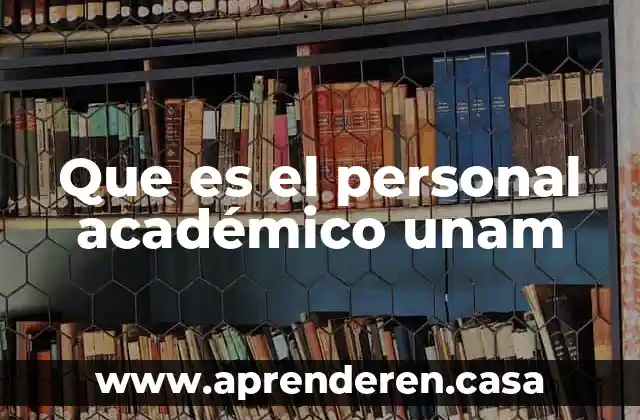 Que es el personal académico unam