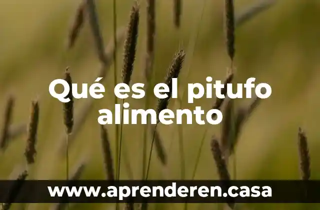 Que es un alimento y como se clasifica 8 Qué es el pitufo alimento