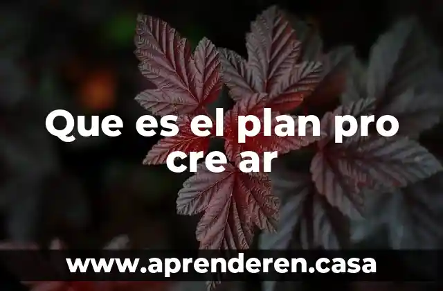 Que es el plan da ayala 6 Que es el plan pro cre ar