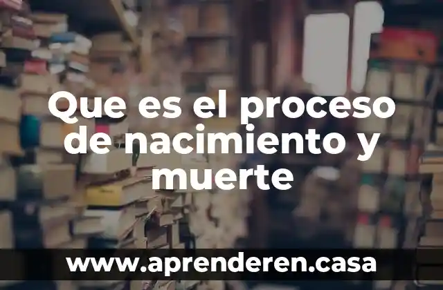 Que es el proceso de nacimiento y muerte