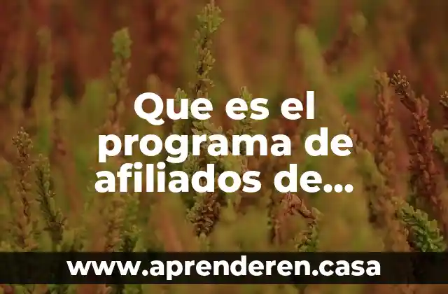 Que es el programa de afiliados de amazon