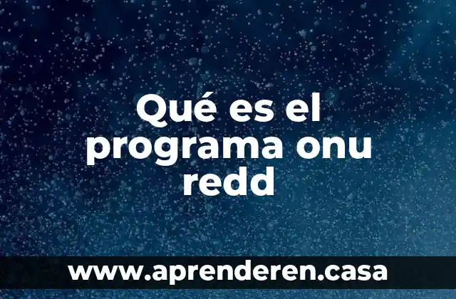 Qué es el programa onu redd