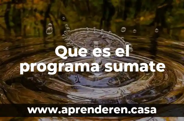 Que es el programa sumate