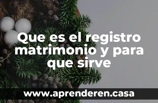Qué es el matrimonio derecho en el estado 3 Que es el registro matrimonio y para que sirve
