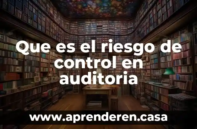 Wekey que es 4 Que es el riesgo de control en auditoria