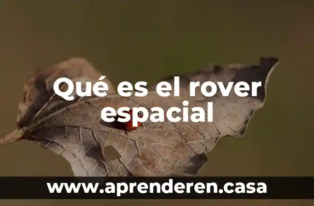 Basura espacial que es 5 Qué es el rover espacial