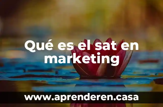 Que es marketing en anuncios graficos 6 Qué es el sat en marketing