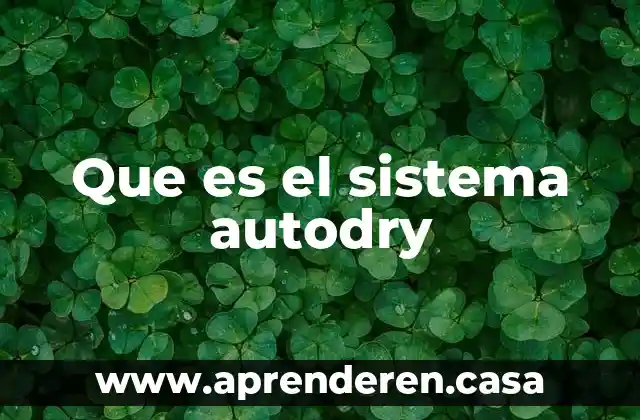 Sistema enterprise que es 5 Que es el sistema autodry