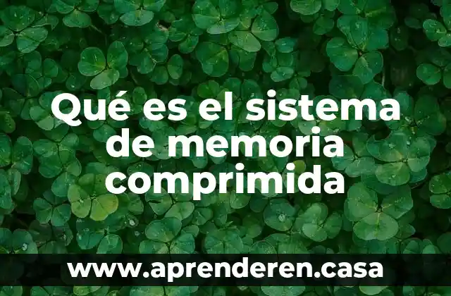 Qué es el sistema de memoria comprimida