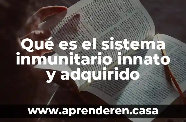 Que es el sistema inmunitario de tienda de raya 4 Qué es el sistema inmunitario innato y adquirido