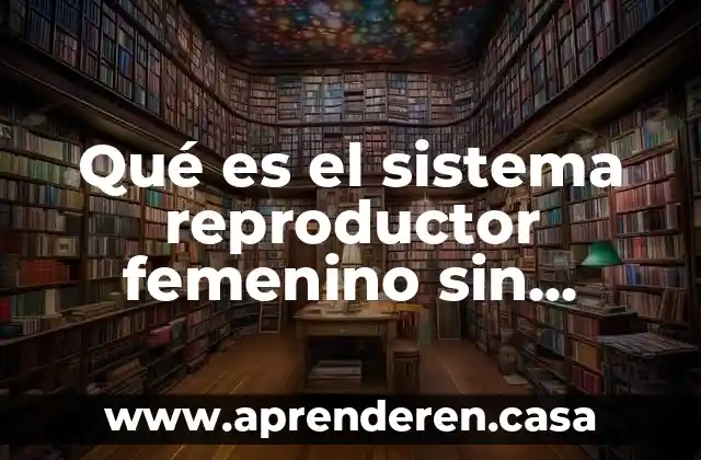 Qué es el sistema reproductor femenino sin nombres de lado