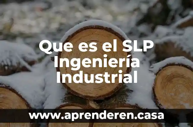 Que es el SLP Ingeniería Industrial