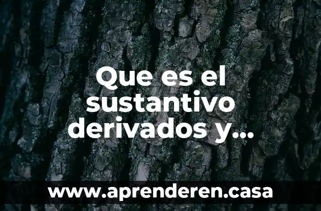 Que es el sustantivo derivados y ejemplos